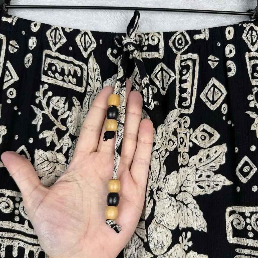 Vtg Notations Midi Skirt Large Festival Hippie Boho Cottage Tribal Artsy 90s Y2K